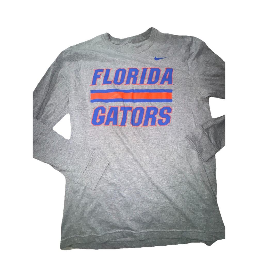 Nike Florida Gators Size Large Gray Long Sleeve Team Tee (AH12)